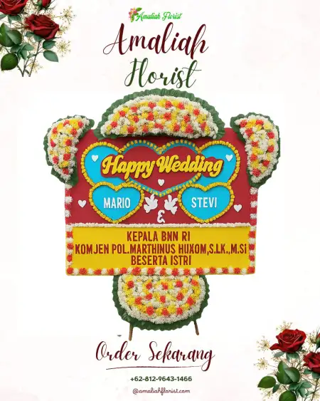 Papan Bunga Pernikahan Leuwikoja